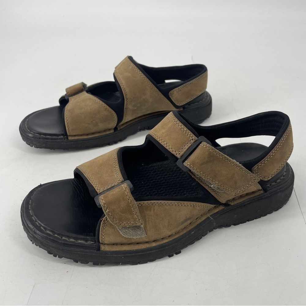 Dunham Mens Aspen River Sandals Tan Leather Outdoor Comfort Travel Size 9 D